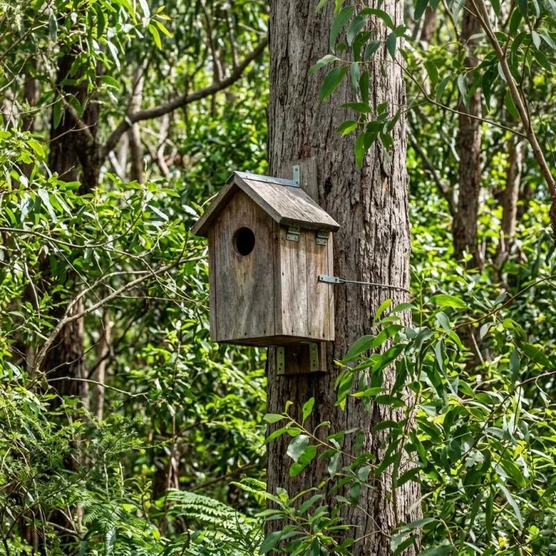 Animal nesting box installed as a humane alternative to a Greensborough roof cavity