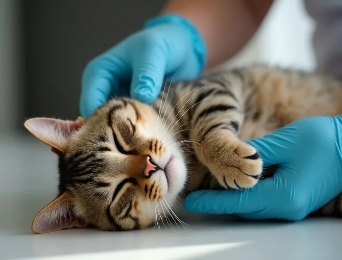Specialist carefully handling a deceased cat with dignity in Greensborough